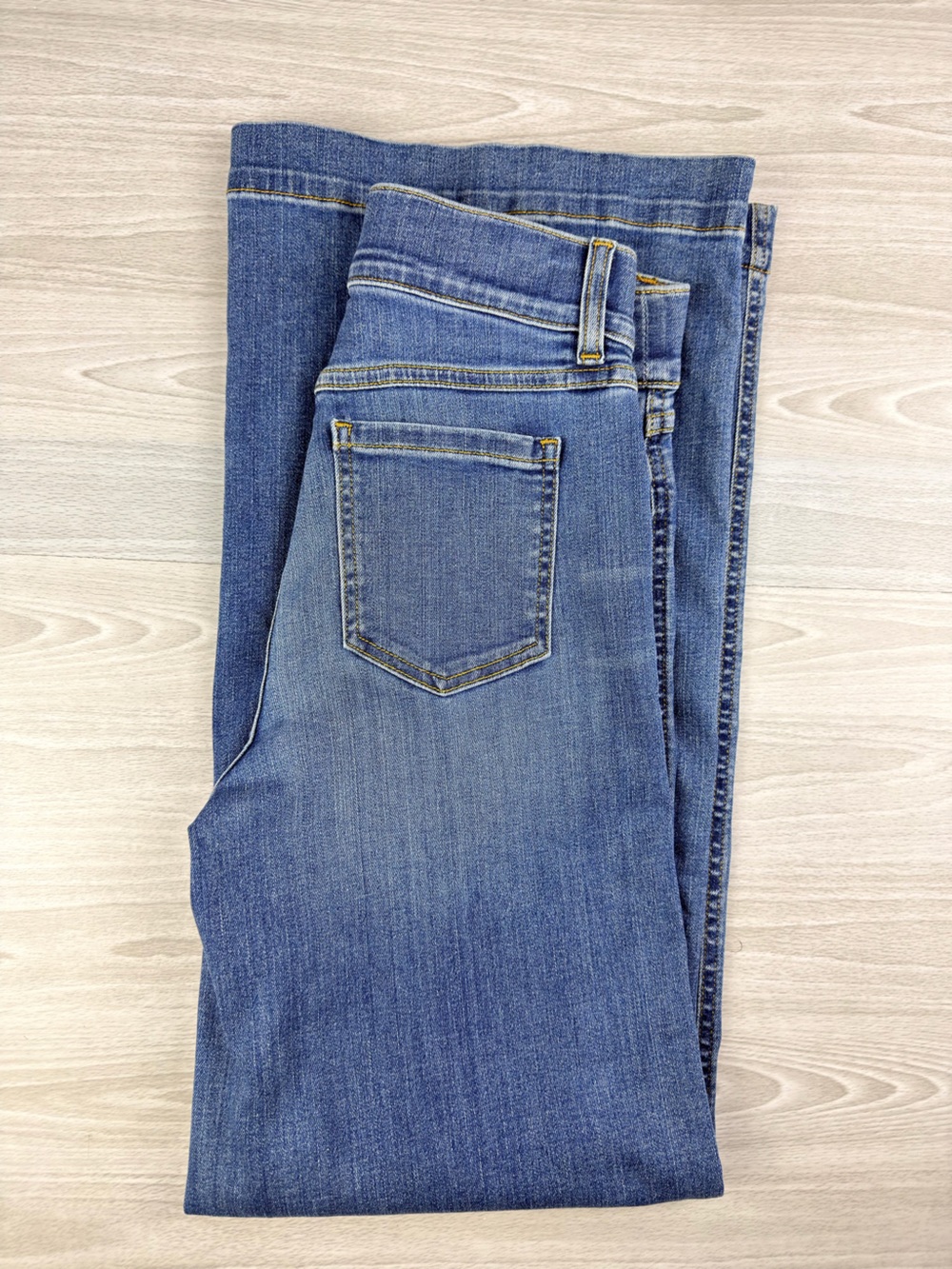 Spanx Shape Seamed Front Wide Leg Jeans Vintage Indigo Size XS Petite - Picture 10 of 16